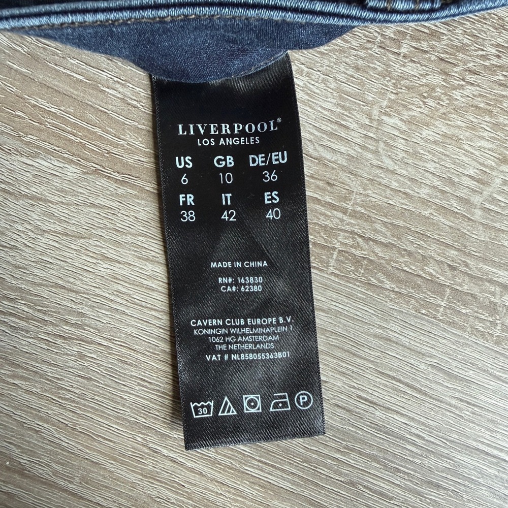 Liverpool‎ Los Angeles High Rise Ankle Skinny Jeans Dark Wash Denim Size 6 28 - Picture 5 of 6